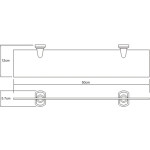 Полка стеклянная WasserKraft Oder K-3024
