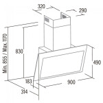 Каминная вытяжка Cata Thalassa 900 XGBK/F