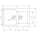 Кухонная мойка Zigmund & Shtain Rechteck 400.275 млечный путь