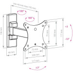Кронштейн для телевизора Arm Media Mars-01 black