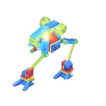 Конструктор Crystaland светящийся Луноход 4 в 1, 63 детали SHG007