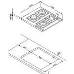 Встраиваемая газовая варочная панель Korting HGG 6911 CTRW