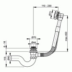 Слив-перелив Timo 8004 chrome