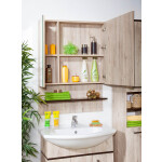 Зеркало-шкаф Бриклаер Карибы 75 дуб кантри/венге