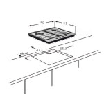 Встраиваемая газовая варочная панель Monsher MKFG 60 G-SFT
