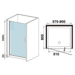 Душевая дверь WeltWasser WW600 600K1-90