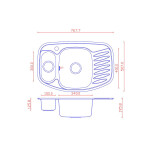 Кухонная мойка Matteo F-7851А Tirreno