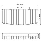 Полка металлическая прямая WasserKraft K-1611 светлая бронза