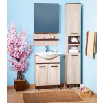 Зеркало-шкаф Бриклаер Карибы 60 дуб кантри/венге