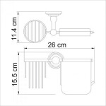 Держатель туалетной бумаги и освежителя WasserKraft Ammer K-7059