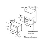 Встраиваемая микроволновая печь Bosch BFR634GS1