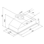 Встраиваемая вытяжка Krona Elisa Glass Black 600 PB