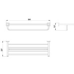 Полка для полотенец Timo Selene 10058/00 chrome