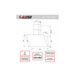 Каминная вытяжка Exiteq EX-1156 white
