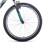 Велосипед Forward Apache 27,5 1.0 серый/бирюзовый 2022 г 17" RBK22FW27271