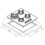Встраиваемая газовая варочная панель Darina 1T18 BGM341 11 At