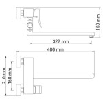 Смеситель для ванны WasserKraft Aller 1062L хром