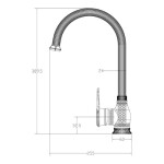 Смеситель для кухни Milacio Vitoria MC.505.BBR черная бронза