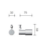Крючок одинарный Schein D051