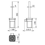 Ерш настенный квадратный Langberger Vico 11325A