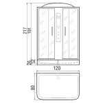 Душевая кабина River Sena 120/80/24 ТН (10000001451)