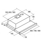Встраиваемая вытяжка Cata TF 2003 900 DURALUM/C