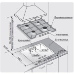 Встраиваемая газовая варочная панель Gefest ПВГ 1212-01 К2
