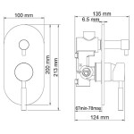 Смеситель для ванны и душа WasserKraft Main 4141 хром