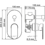 Смеситель для ванны и душа WasserKraft Elbe 7471