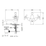 Смеситель для раковины Schein Nell Thames D115CL/8056003