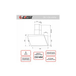 Каминная вытяжка Exiteq EX-1126 white