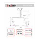 Каминная вытяжка Exiteq EX-1116 white