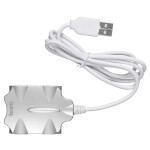 Разветвитель USB 2.0 Buro BU-HUB4-0.5-U2.0 Candy серебристый