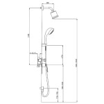 Душевая система Timo Helmi SX 40590016 SM chrome white