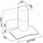Островная вытяжка Falmec Astra Isola 60 inox