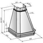 Каминная вытяжка Elikor Пергола 60П-650-П3Л бежевый/бук крем патина/золотистый