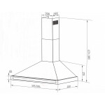 Каминная вытяжка Maunfeld Cork Plus 90 нержавеющая сталь