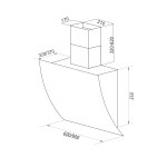 Каминная вытяжка Maunfeld Sky Star Chef 90 бежевый