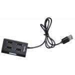 Разветвитель USB 2.0 Buro BU-HUB4-U2.0 черный