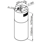 Островная вытяжка HOMSair FLY 1000PH черный