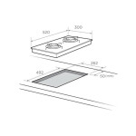 Встраиваемая газовая варочная панель Midea MG3260TGW