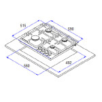 Встраиваемая газовая варочная панель Weissgauff HGG 641 BEB