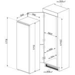 Встраиваемый холодильник Smeg S8L1721F