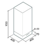 Каминная вытяжка Falmec Mira Parete 40 WHITE (800) ECP