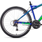 Велосипед Forward Flash 26 1.0 синий/ярко-зеленый 2022 г 19" RBK22FW26660