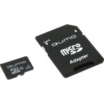 Карта памяти Qumo MicroSDHC 4GB Class10 + адаптер