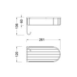 Полка Timo Nelson 150080/00 chrome
