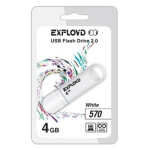 Флеш-накопитель Exployd 4GB-570-белый