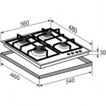 Встраиваемая газовая варочная панель Zigmund & Shtain M 26.6 W
