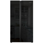 Холодильник Hyundai CS6503FV черное стекло